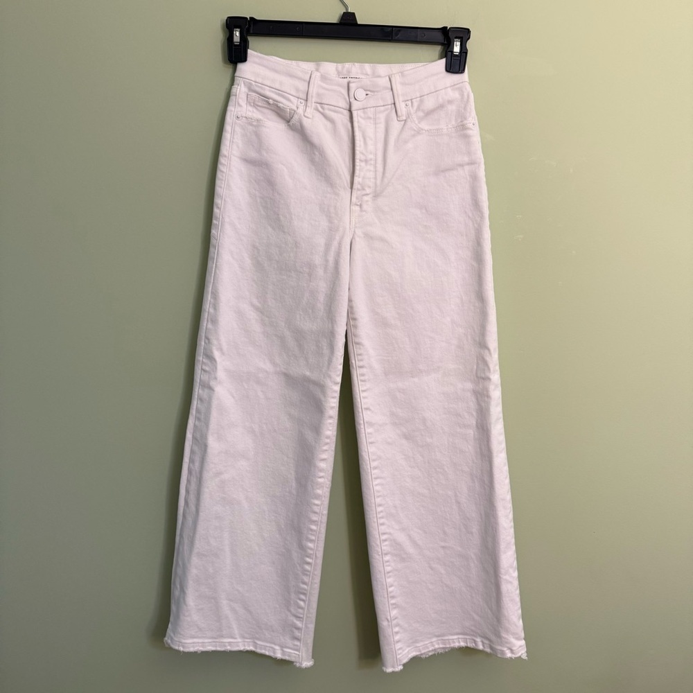 Anthropologie Good American women wide leg high waisted  white jean‎ size 4 Y2K